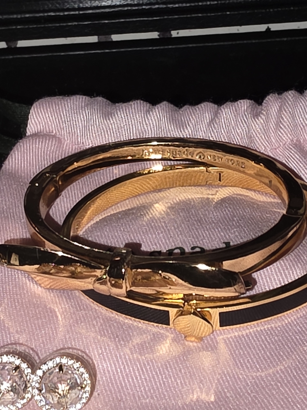 Kate Spade Gold-Tone Necklace, Earrings And 2 Bangle Bracelet Set - Picture 6 of 6